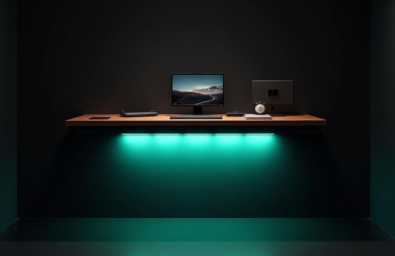 Integrated architectural desk